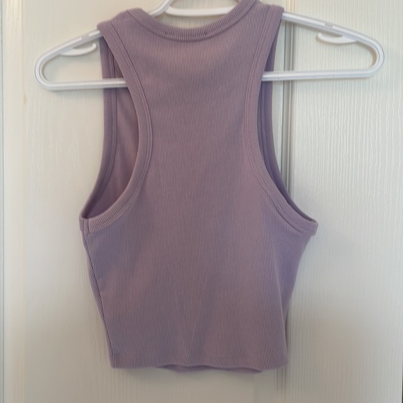 LAVENDER FOREVER 21 RIBBED TANK TOP CROPPED TOP - Picture 2 of 3